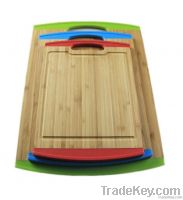 wholesale bamboo cutting boards with TPE colorful handle