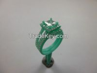 hot sale wax setting silver jewelry wedding/engagement rings wholesale