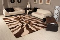 Lamb hide leather carpet