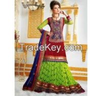 GREEN LEHENGA WITH LONG JACKET