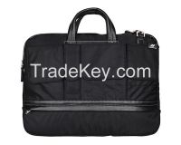 Cowhide imported nylon laptop briefcase