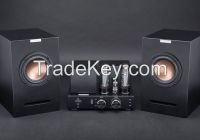 Powerful Vacuum Tube Bluetooth Amplifier with 4 inches Speaker unit Bookshelf Loudspeakers