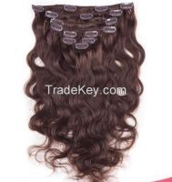 wholesale notangle no shedding full head cheap colored curly clip in hair extensions