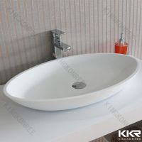 Royal White Acrylic Solid Surface Above-Counter Basin