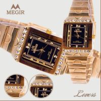 Gold Color Diamond Alloy Watch, Megir Hot sell Item Watch