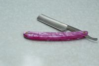 RenRen High Quality Stainless Steel  Straight Razor Barber Shaving Knife  Pink Lady RR1206