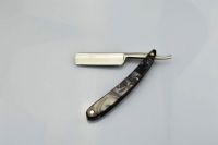 RenRen High Quality Stainless Steel  Straight Razor Barber Shaving Knife Black Widow RR1208