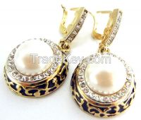 crystal wedding bridal pearl jewelry sets
