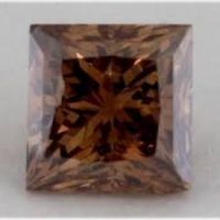 Golden Brown Princess Cut Moissanite