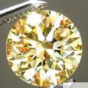 Light Yellow Round Cut Moissanite