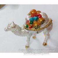 100% handmade enamel camel metal jewelry box