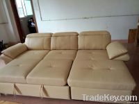 New sofa bed leather functional sofa