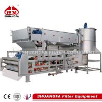 SF belt filter press, sludge dewatering filter press machine, better dewatering effect, large capacity