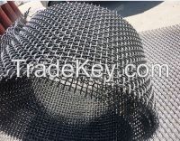 Black steel crimped wire mesh