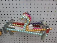 BEADED PANTS HANGER WITH CLIP