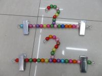 BEADED PANTS HANGER WITH CLIP