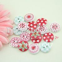 colorful wooden button