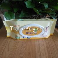Softly and Tender Baby type wet wipes made in China pack in bag with c