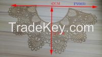 last design gold thread neck lace for garment