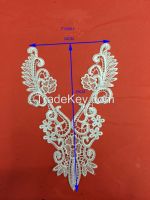 beautiful embroidery neck lace neck patch