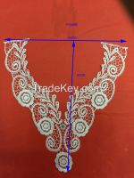 embroidery neck lace collar with flower