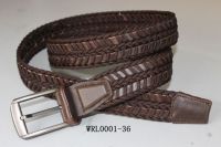 Braided Knitted Leather Belt