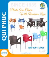 Plastic arm chair, Aluminum leg ---Quiphuc/Vietnam