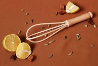 Wooden whisk made by hands.