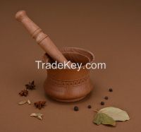 Mortar with pestle