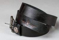 Black leather belt