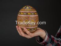 Ostrich Easter Egg with hand painting