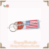 AMERICAN FLAG NEEDLEPOINT KEY FOB