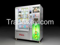 Refrigeration combo chips/bottle juice/hot&cold coffee vending machine