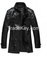 long leather coat for men