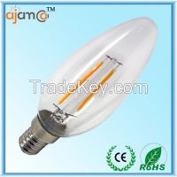 China glass shape 3w e14 led candle bulb