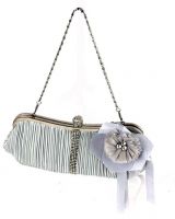 Japan wholesale cute flower corsage 2 way party clutch bags for ladies with silver chain
