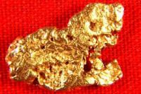 Raw Gold Nugget and Diamonds  