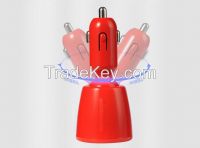 2014 New 360 degree shake head 2.1A Dual USB car charger