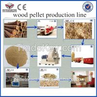 complete wood pellet line for 1-1.5tons per hour capacity in China