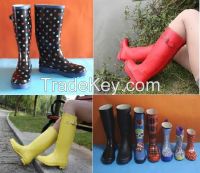 Women Rubber Rain Boots, Printing Rubber Boots, Boot, Gum Boots, Wellington boots