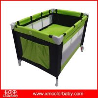 Black And Green Baby Playpen With Hook Second Layer Bp707b