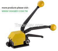 Sealless steel strapping tool