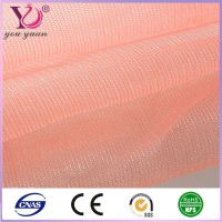 100% polyester knitted plain pattern mesh fabric for wedding dress