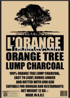 12 kg pure orange tree lump charcoal for shisha / hookah and restaurants ( brand name l'orange)
