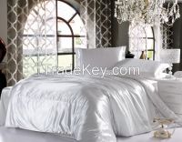 white silk duvet cover