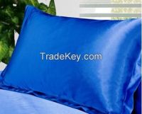 navy blue silk pillow case