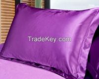 violet silk pillow case