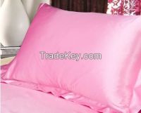 pink silk pillow case