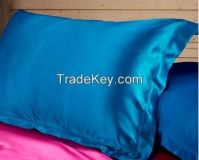 lake blue silk pillow case