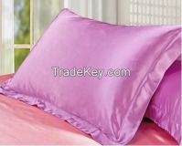 purple silk pillow case